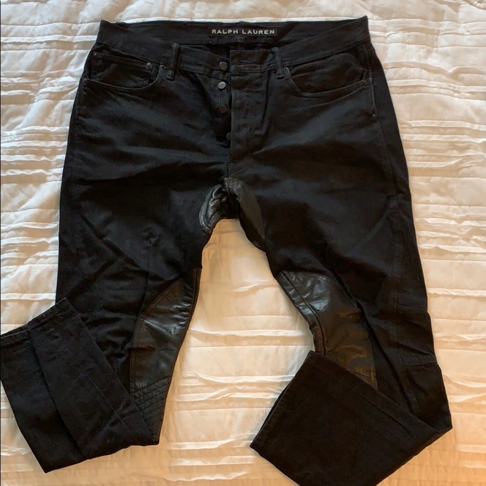 Ralph Lauren MOTO jeans, black, 36W, BAD ASS!